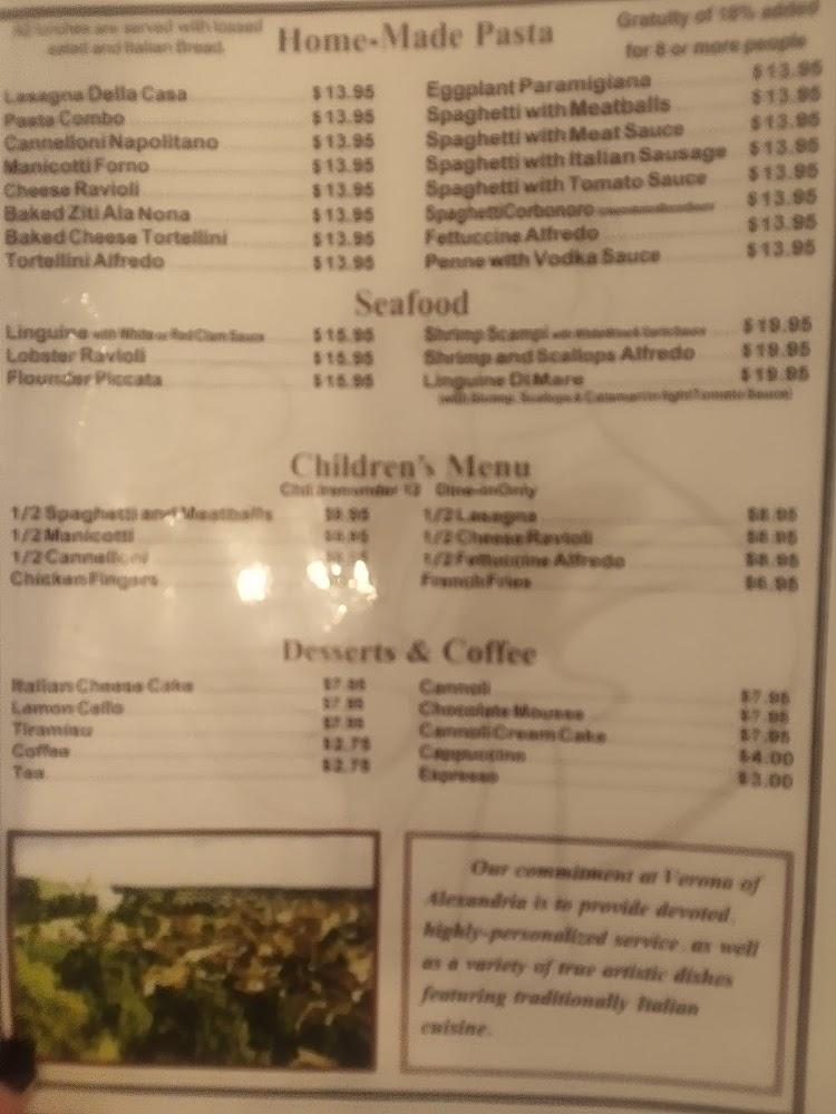 Verona Italian Restaurante Menu image 4