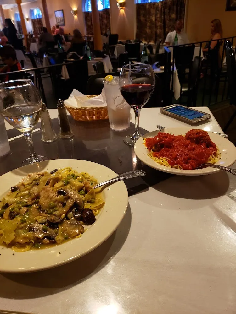 Veal Romano and Meatballs and Spaghetti